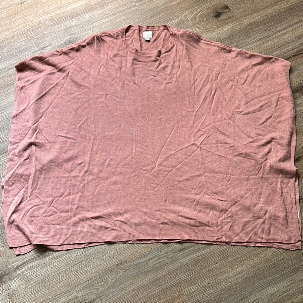 a new day Dusty Rose Knit Poncho Style Top